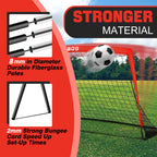 Runbow 5X3 Ft Portable Kids Soccer Goal For Backyard Small Children Practice Soccer Net With Carry Bag (5X3Ft, Red, 1 Pack)