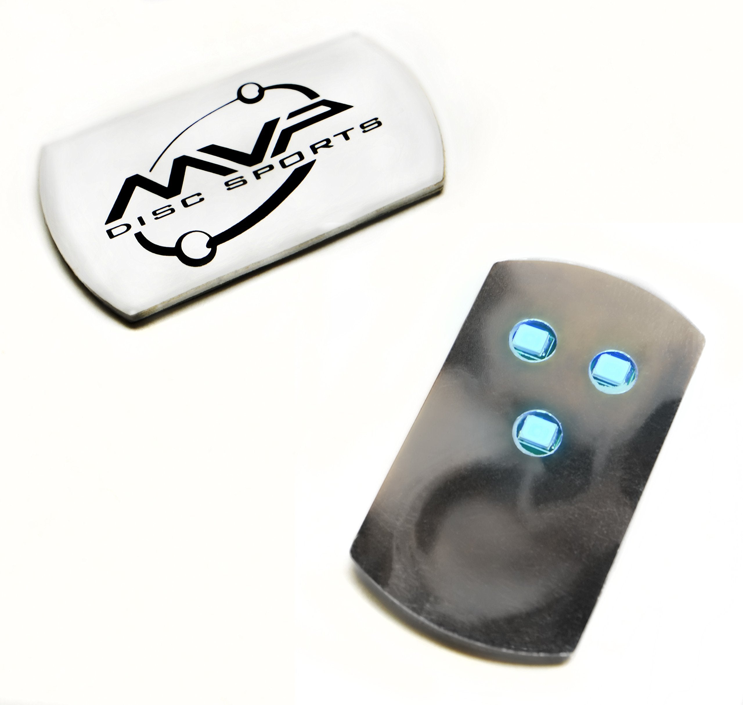 Mvp Disc Golf Flat Led Tri-Lite Disc Golf Lights (Pack Of 10) (Turquoise)