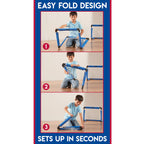 Franklin Sports Indoor Mini Goal Sports Set - 3 In 1 Kids Indoor Goal Set - Indoor Mini Floor Hockey, Knee Hockey, And Mini Socc