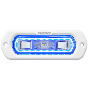 RIGID Industries SRL Series Marine Spreader Light  White Flush Mount  White Light w/Blue Halo