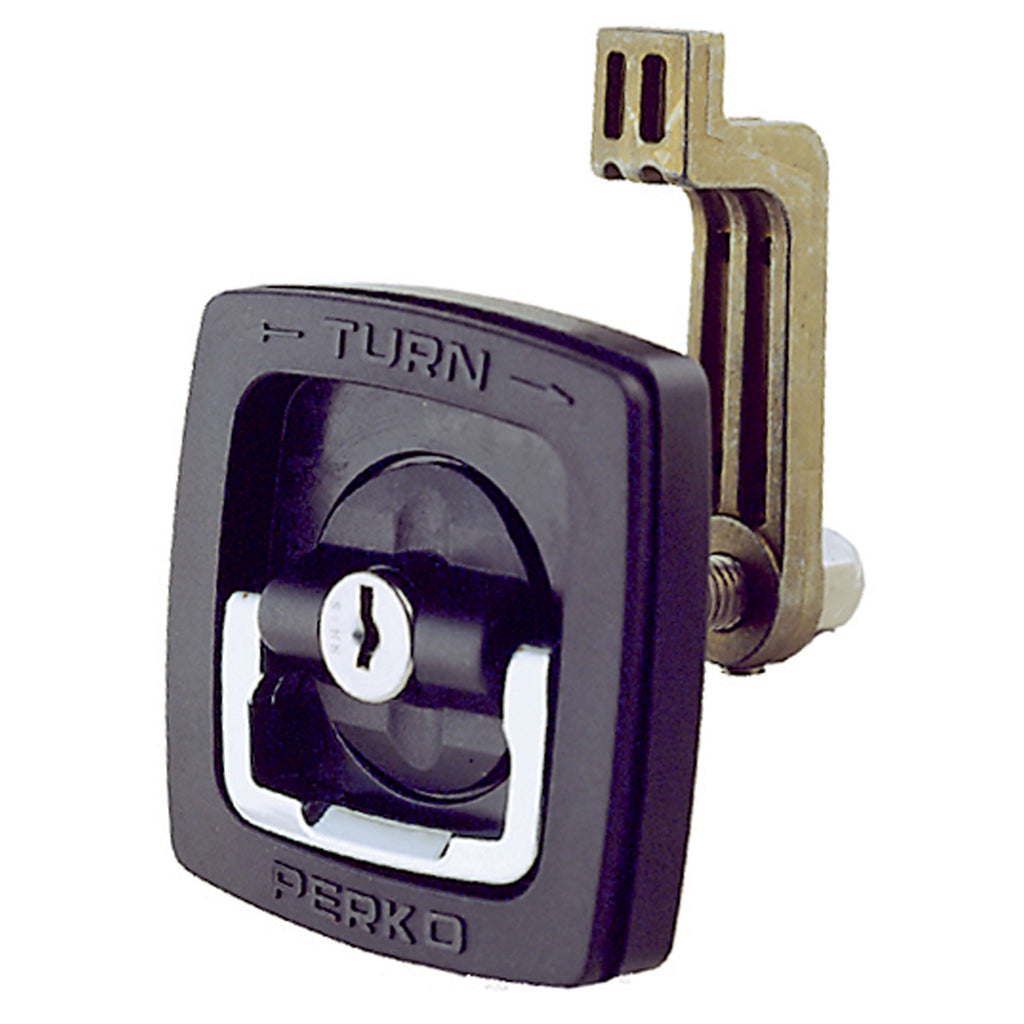 Perko 1031Dp1Blk Flush-Mount Locking Latch With Polymer Face For 1-5/8'' Hole - Black
