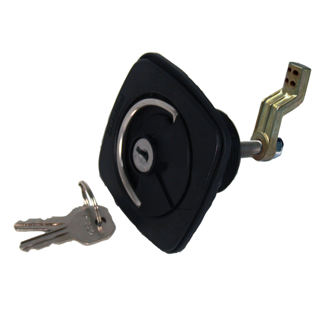 Perko 1081Dp1Blk Flush-Mount Locking Latch For 3/8'' To 7/8'' Thick Smooth/Carpeted Surface, Fits 2-3/8'' Hole - 3/8'' To 3'' Ca