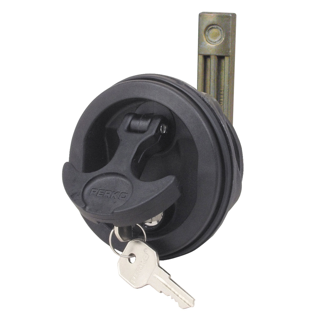 Perko 1091Dp3Blk Surface-Mount Locking Latch For 1/8'' To 3/4'' Thick Smooth/Carpeted Surface, Fits 2-1/2'' Hole - 1-1/4'' To 1-