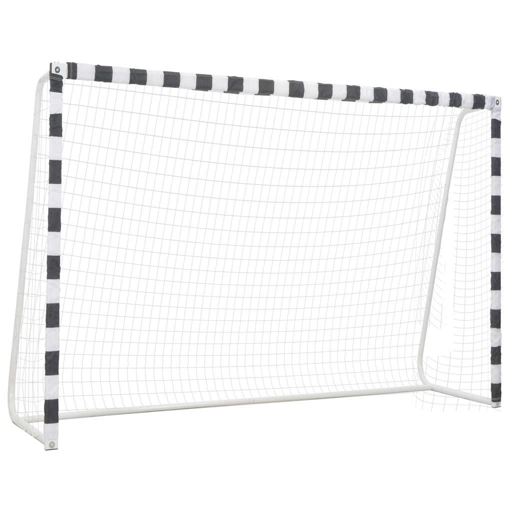 vidaXL Fuballtor 300 x 200 x 90 cm Metall Schwarz und Wei