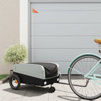 Vidaxl Bike Trailer Black And Gray 66.1 Lb Iron