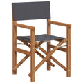 vidaXL Folding Directors Chair Grey 22.05 x 21.26 x 34.25 in