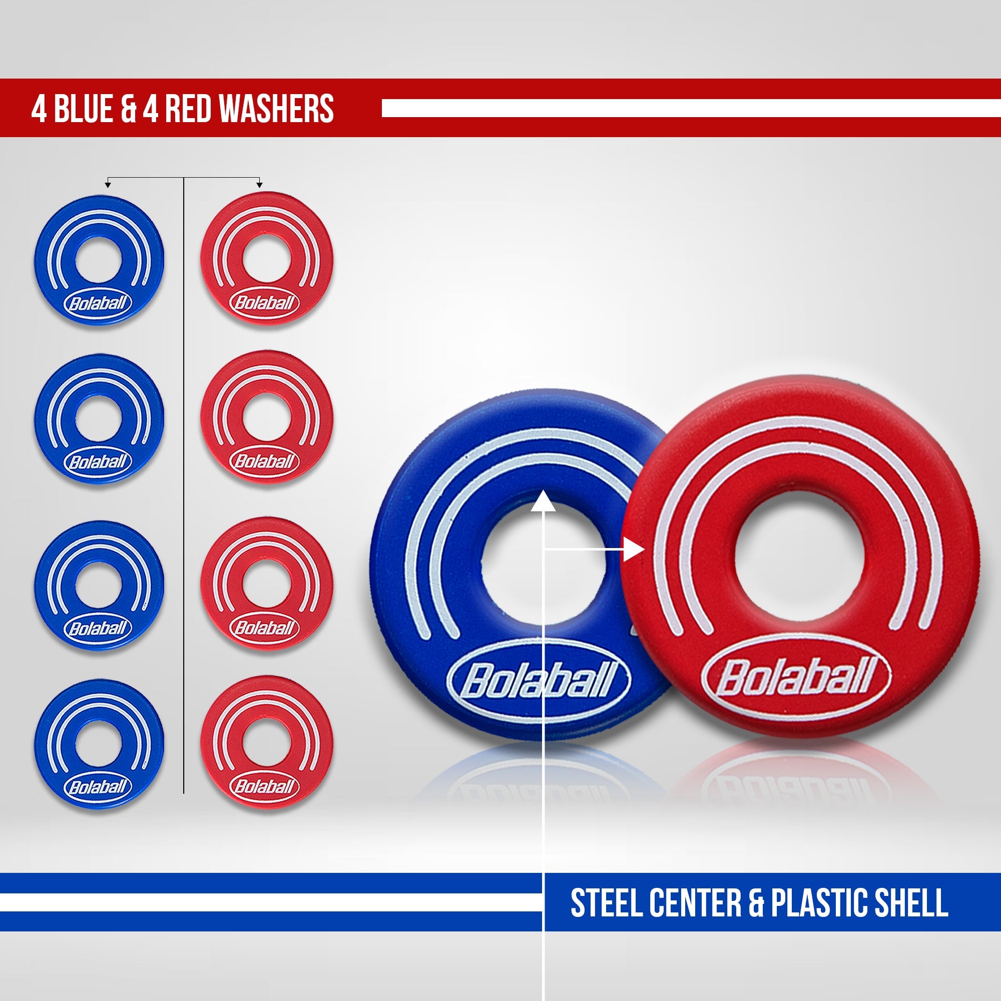 Washer Toss Game Outdoor Games Giant Yard & Lawn Games | Set of 2 Solid Wood Targets and 2.5-inch Washers Toss Rings| Bulls-Eye Pitching Board|
