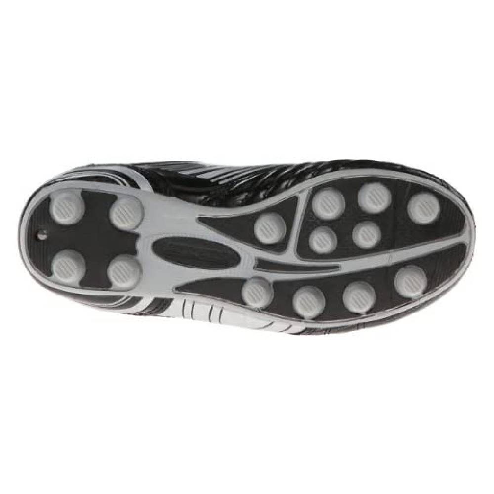 Youth Striker Firm Ground Soccer Shoes -Black/Silver - Vizari Sports