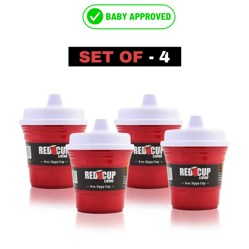 RedCupLiving 8oz BPA-Free Toddler Sippy Cup with Handle & Leak-Proof Lid