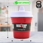 RedCupLiving 8oz Unbreakable Toddler Sippy Cup, BPA-Free, Leak-Proof, 2-Pack
