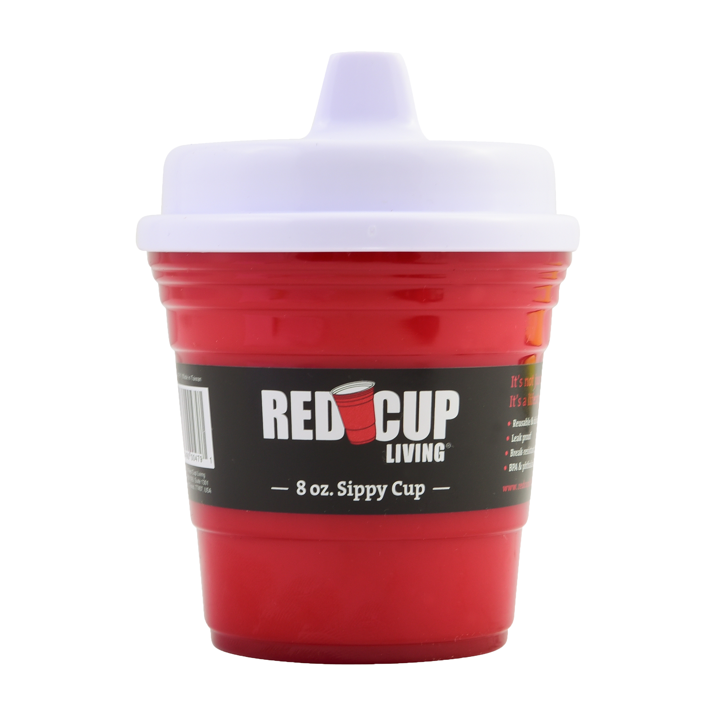 RedCupLiving 8oz Unbreakable Toddler Sippy Cup, BPA-Free, Leak-Proof, 2-Pack