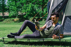 Ever Advanced Compact Camping Cot For Sleeping, Fishing, Outdoor Travel, Folding Portable Bed With Carrying Bag Supports Up To 2