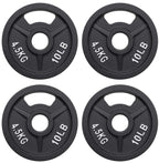 Fitvids Olympic Cast Iron 2-Inch Weight Plate for Strength Training & Weightlifting, 10 LB Set of 4