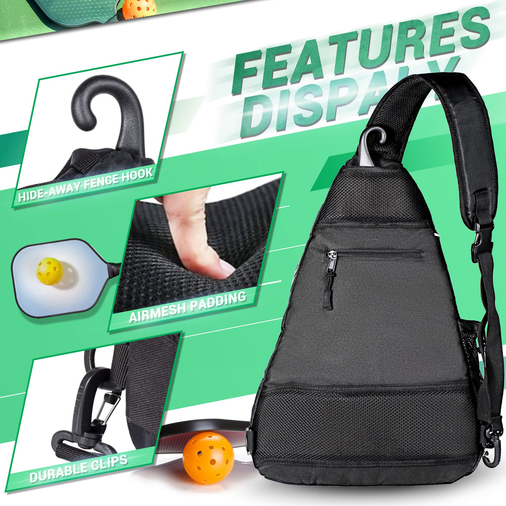 Himal Pickleball Bag- Adjustable Pickleball,Tennis,Racketball Sling Bag - Pickleball Backpack With Water Bottle Holder For Men A