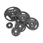 Cap Barbell 2-Inch Olympic Grip Weight Plate, 25 Lb, Single Black