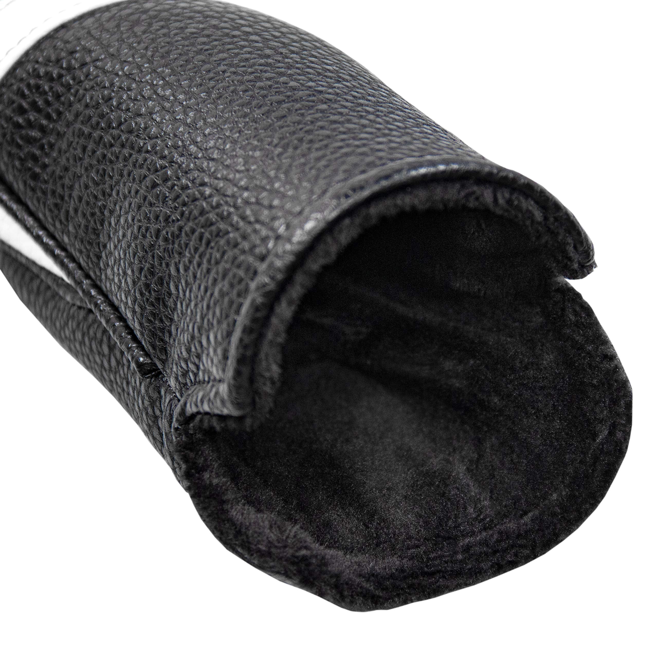 Proactive Sports Vintage Golf Club Head Covers For Fairway Woods| 3 Wood Headcover | Classic Leather Look | Black/White