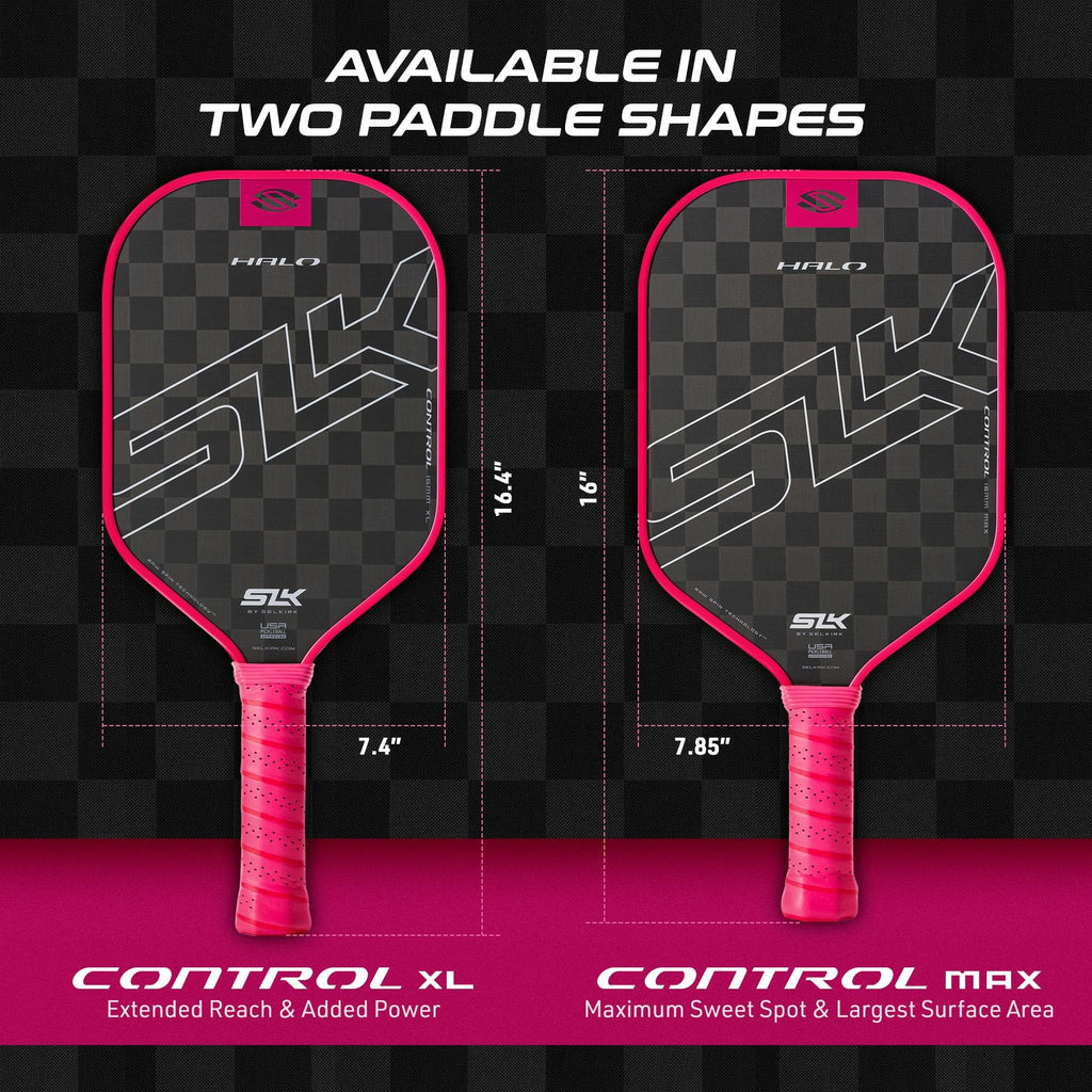 Selkirk Sport Slk Halo Control Xl Pickleball Paddle | Raw Carbon Fiber Pickleball Paddles With A Rev-Core Power Polymer Core | D
