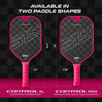 Selkirk Sport Slk Halo Control Xl Pickleball Paddle | Raw Carbon Fiber Pickleball Paddles With A Rev-Core Power Polymer Core | D