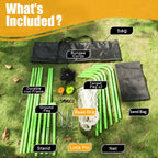 Volleyball Rebounder Net 7x4 Ft, 5-Angle Adjustable Rebounder Net with 2 Target Stripes & Portable Travel Bag, Durable Bounce Ba