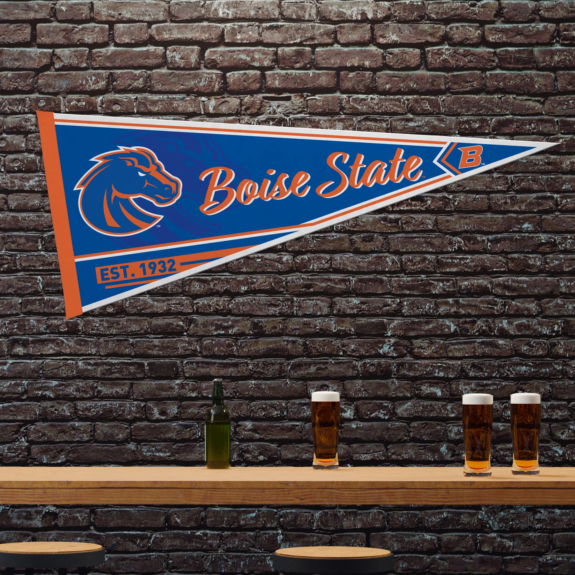 Rico Industries Ncaa Boise State Broncos Classic 12'' X 30'' Felt Wall D  Cor Pennant - Great For Home/Bed Room/Man Cave D  Cor