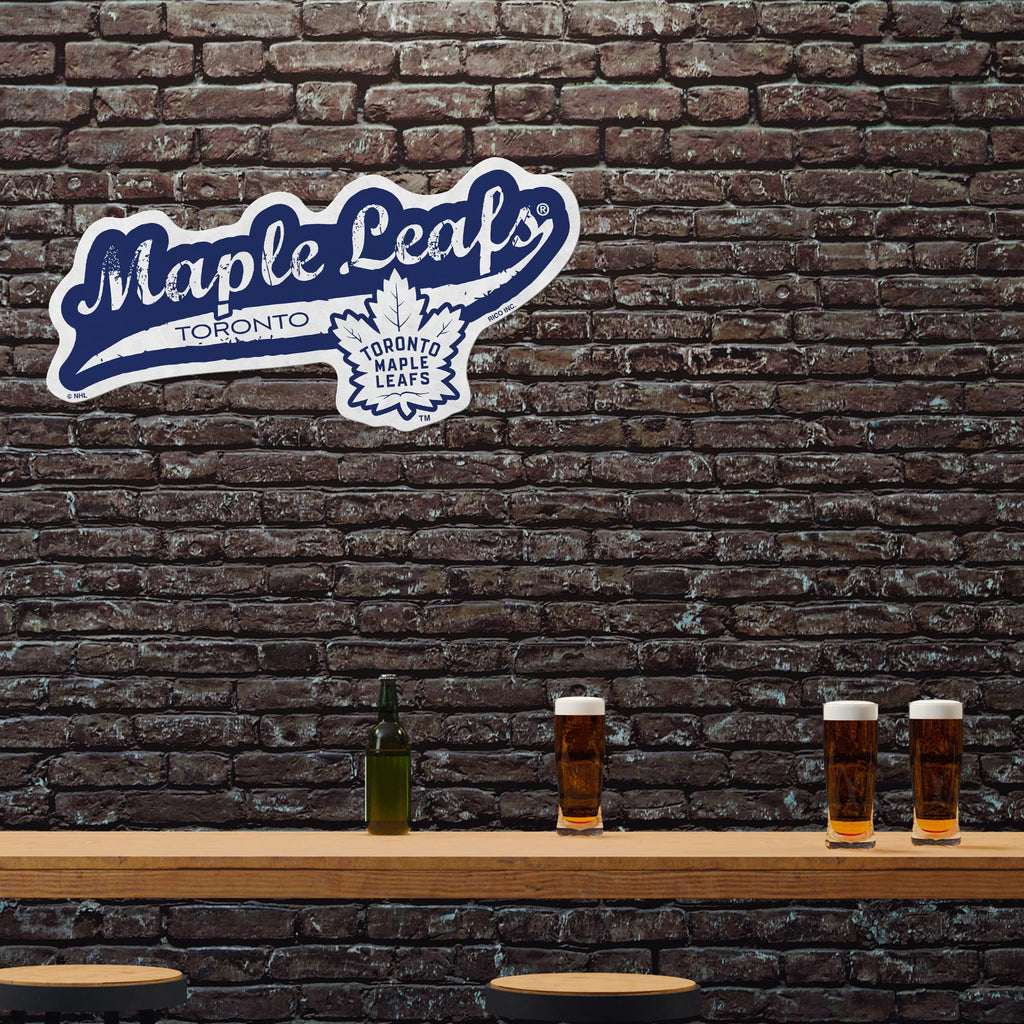 Rico Industries Nhl Toronto Maple Leafs Distressed Shape Cut Pennant - Home And Living Room D  Cor - Soft Felt Ez To Hang