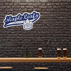 Rico Industries Nhl Toronto Maple Leafs Distressed Shape Cut Pennant - Home And Living Room D  Cor - Soft Felt Ez To Hang