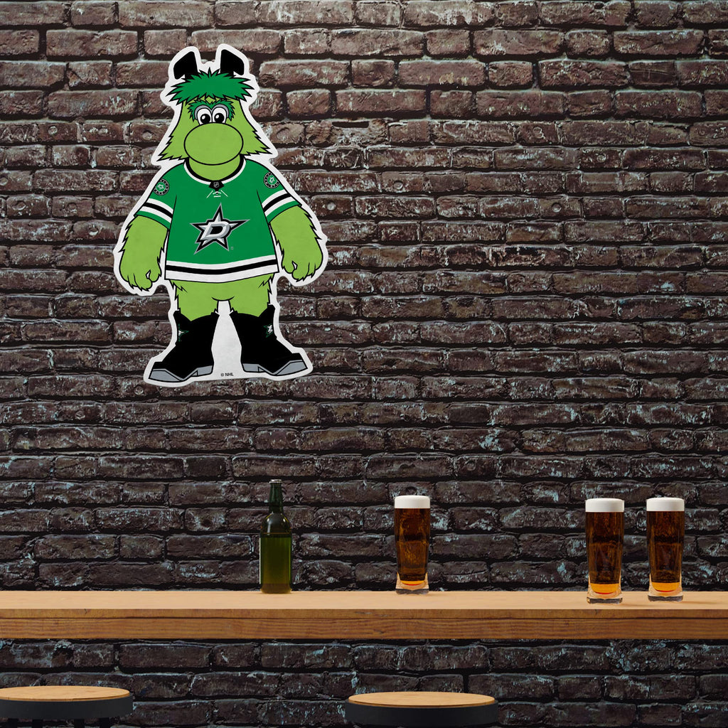 Rico Industries Nhl Hockey Dallas Stars Mascot Shape Cut Pennant - Home And Living Room D  Cor - Soft Felt Ez To Hang