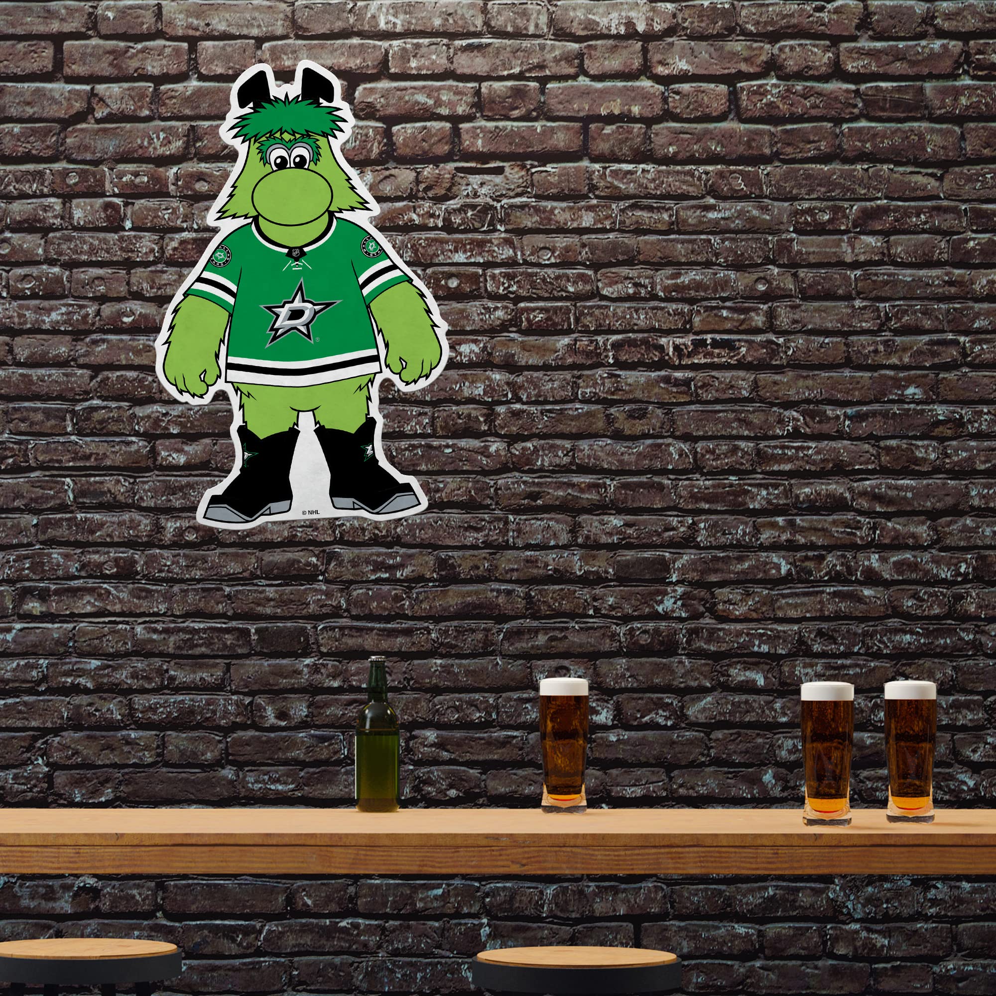 Rico Industries Nhl Hockey Dallas Stars Mascot Shape Cut Pennant - Home And Living Room D  Cor - Soft Felt Ez To Hang