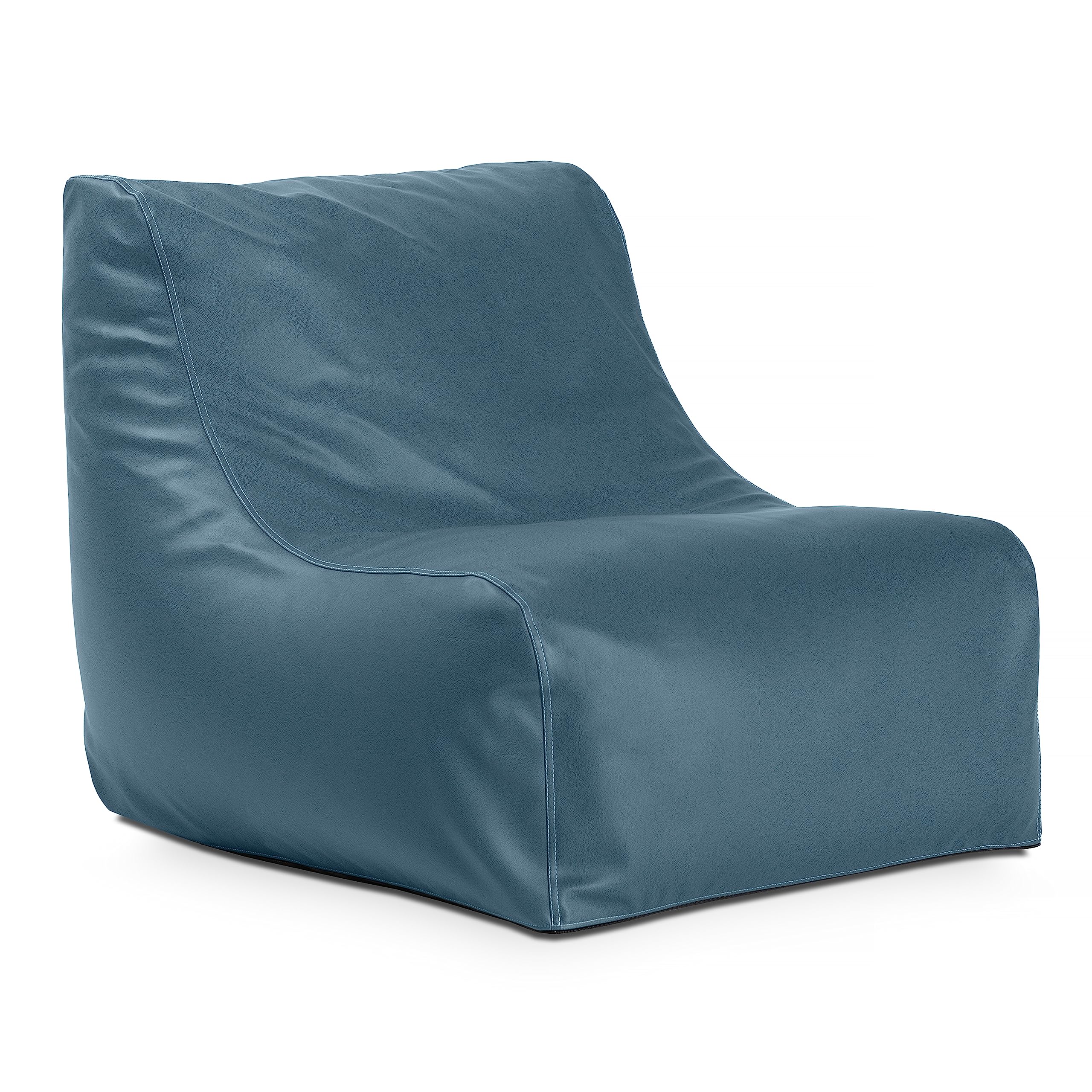 Jaxx Ponce Nautical Edition - Bean Bag Chair For Boat, Yacht & Watersports - Marine Vinyl, Bay Navy Blue