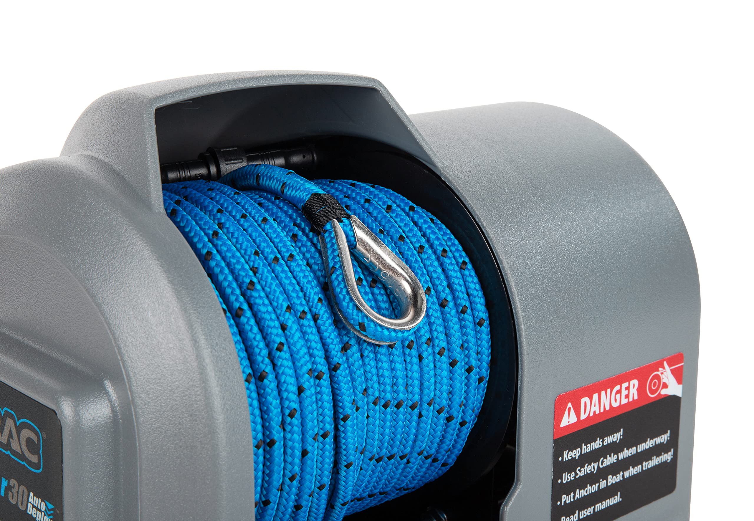 Trac-Outdoor Products Angler 30 Autodeploy-G3 Electric Anchor Winch - Anchors Up To 30 Lb. - Includes 100-Feet Of Pre-Wound Anch