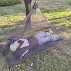 Aventik Edsrdluz 400 Fine Meshes Triangular Outdoor Camping Mosquito Net For Camping Bed Compact, Bug Net With Carry Bag 87'' X