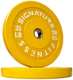 Fitvids 2'' Olympic Bumper Plate Weight Plates With Steel Hub, 35Lb, Pair