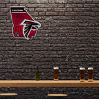 Rico Industries Nfl Atlanta Falcons State Shape Shape Cut Pennant - Home And Living Room D  Cor - Soft Felt Ez To Hang 18X0.10X1