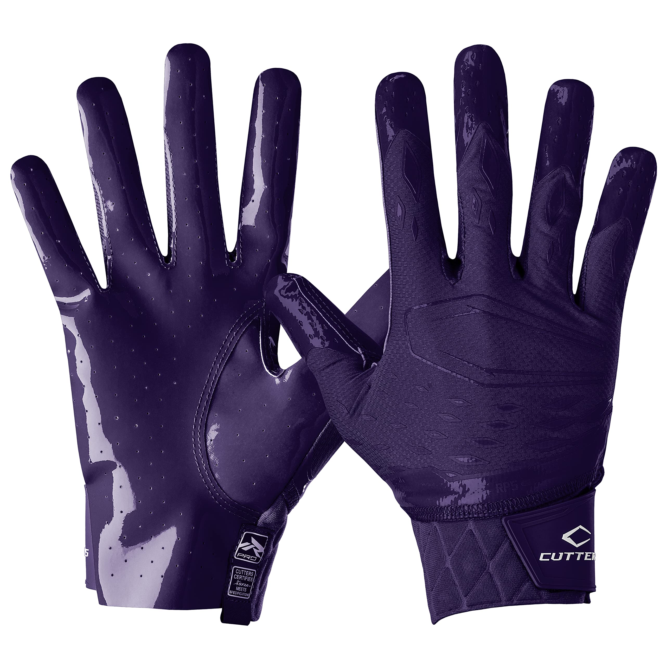 Cutters Rev Pro 5.0 Receiver Gloves Solid Purple XXXL