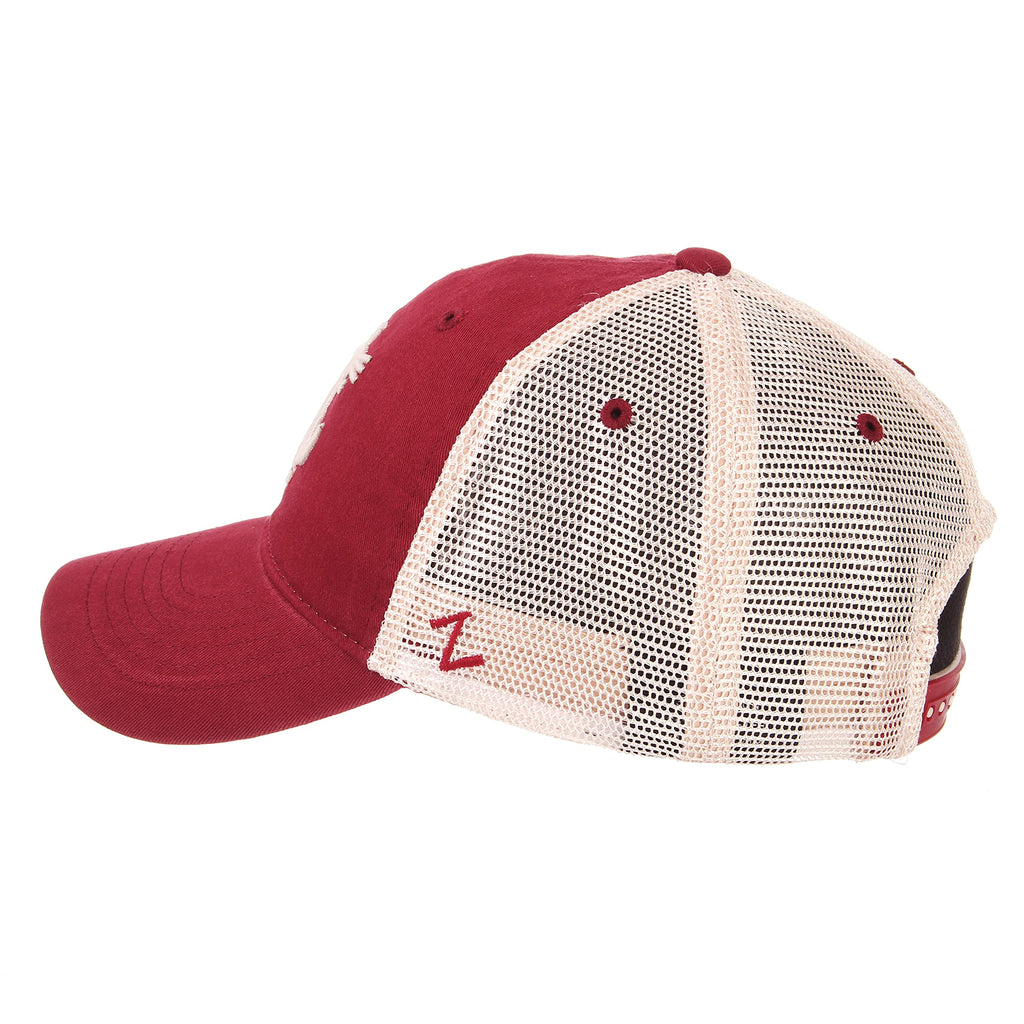 Ncaa Zephyr Washington State Cougars Mens University Relaxed Hat, Adjustable, Team Color/Stone