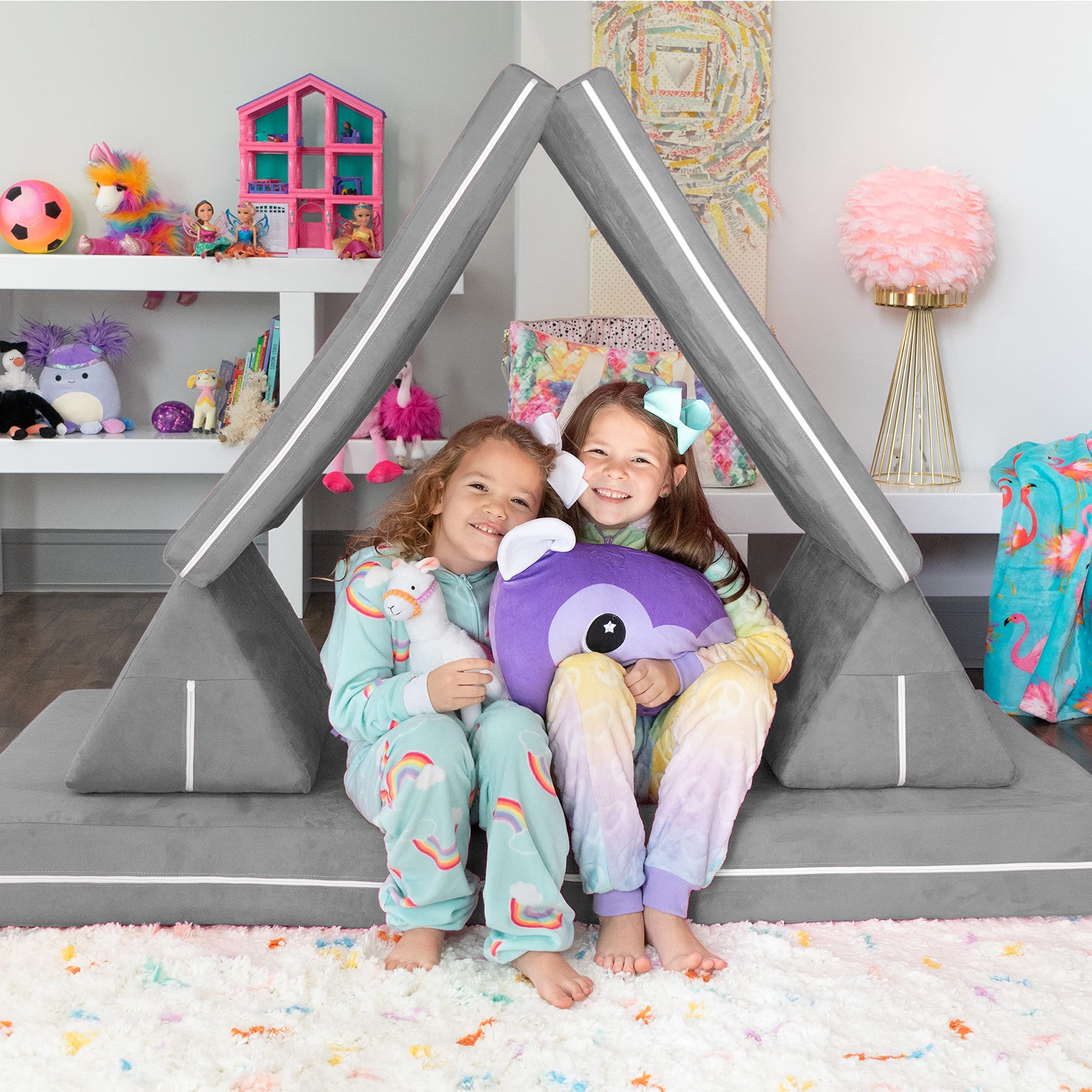 Jaxx Zipline Playscape - Imaginative Furniture Playset For Creative Kids, Platinum