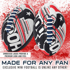 Franklin Sports Nfl Houston Texans Football - Youth Mini Football - 8.5'' Junior Size Ball - Spacelace Easy Grip Texture- Perfec