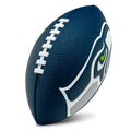 Franklin Sports Nfl Seattle Seahawks Football - Kids Foam Football - Soft Football - Mini Size - Perfect For Gameday - 8.5'' 3D 