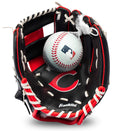 Franklin Sports Mlb Youth Teeball Glove And Ball Set - Kids Cincinnati Reds Baseball And Teeball Glove And Ball - Perfect First