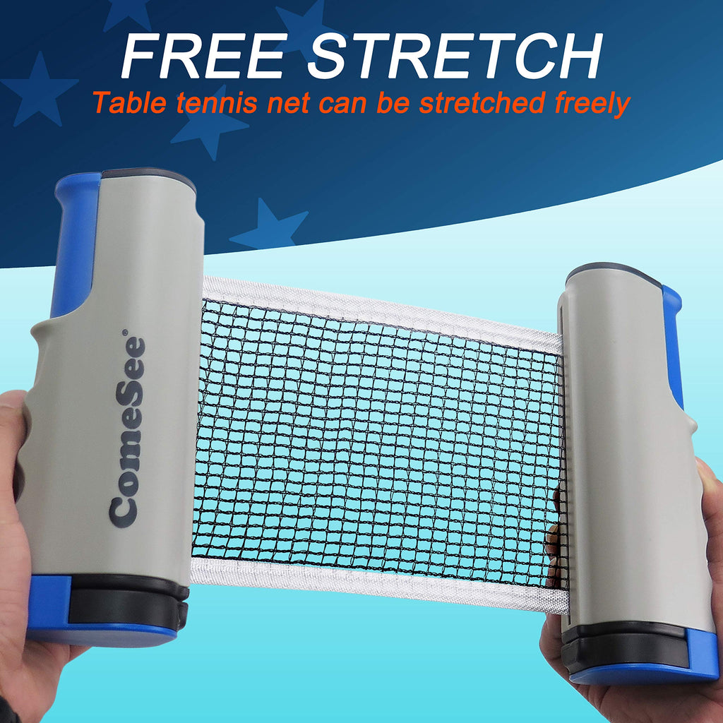 Comesee Ping Pong Net For Any Table, Retractable Table Tennis Nets And Posts Equipment For Replacement (Gray)