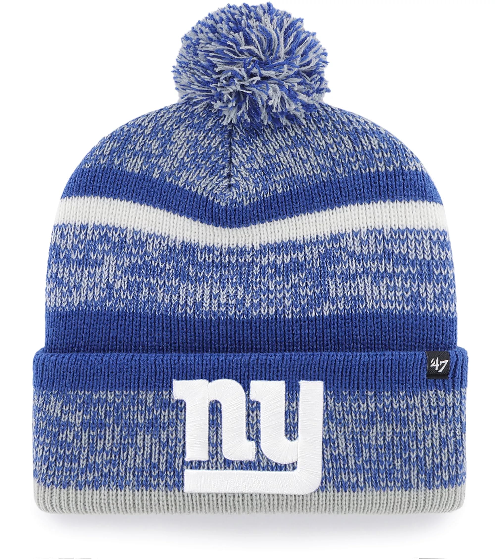 47 New York Giants Royal Cuff Northward Beanie Hat With Pom - Nfl Ny Cuffed Winter Knit Toque Cap