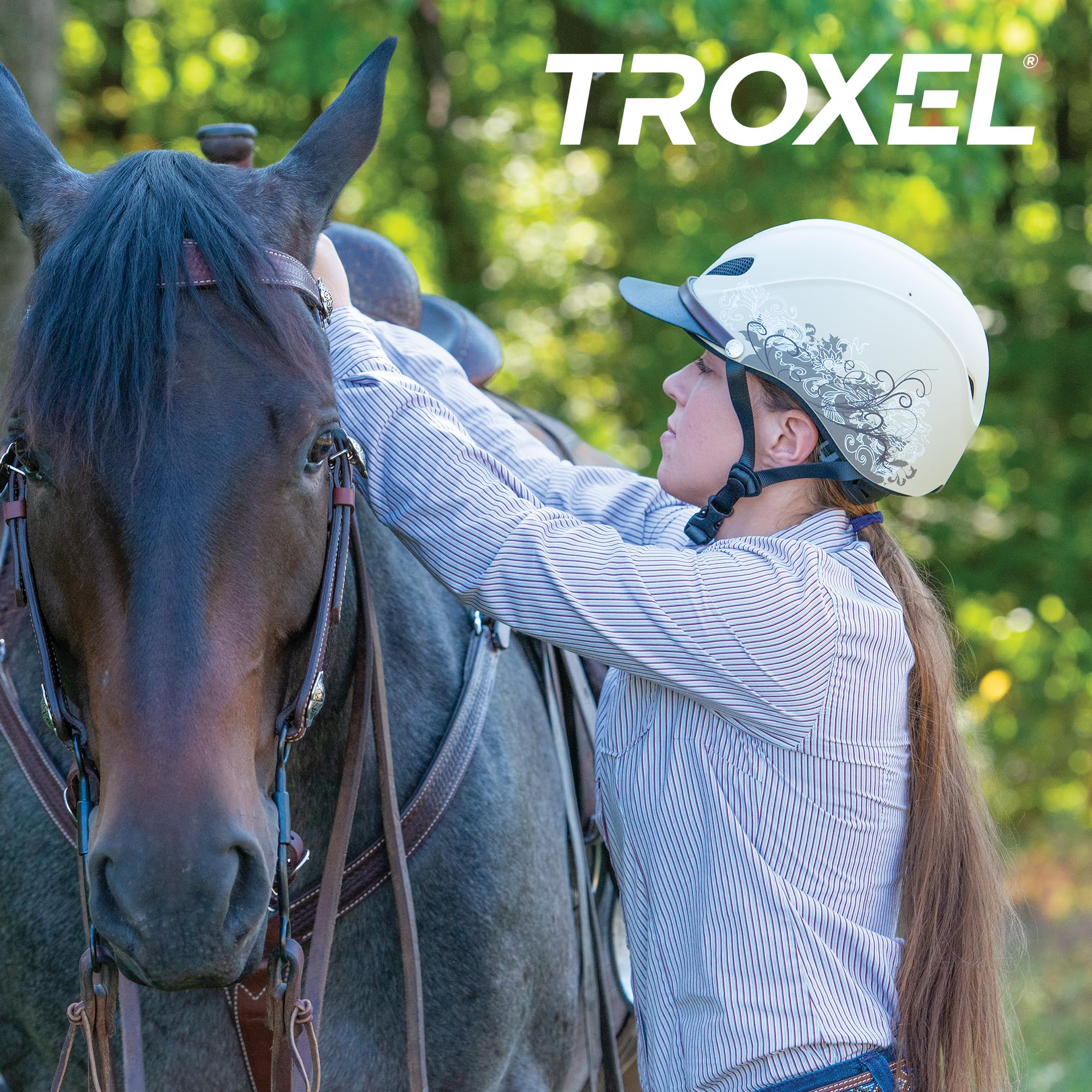 Troxel Dakota Trail Horse Riding Helmet, Low-Profile Light Adjustable Design, Safety Horseback Riding Gear, Medium (7 - 7-1/4),