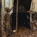Barronett Blinds Pentagon Heavy-Duty, Portable Hunting Blind, 5-Sided Hub Blind, 600 Denier Fabric, Low Profile Windows, 4-Perso