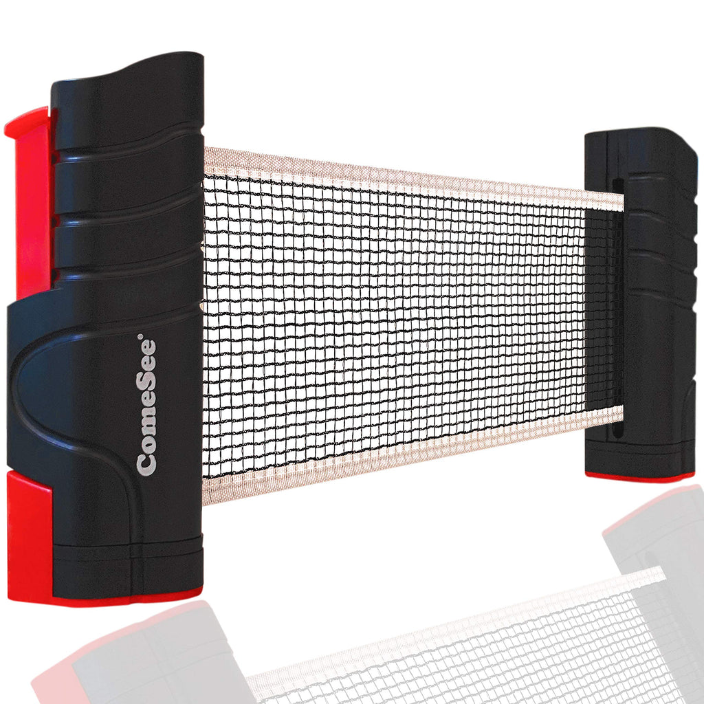 Comesee Retractable Ping Pong Net For Any Table, Table Tennis Nets And Posts Equipment For Replacement (Black)