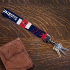 Rico Industries Nfl Football New England Patriots Standard Wrist Lanyard Key Chain, Cute Wristlet Strap Keychain Holder For Wome