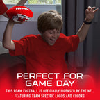 Franklin Sports Nfl Kansas City Chiefs Football - Kids Foam Football - Soft Football - Mini Size - Perfect For Gameday - 8.5'' 3
