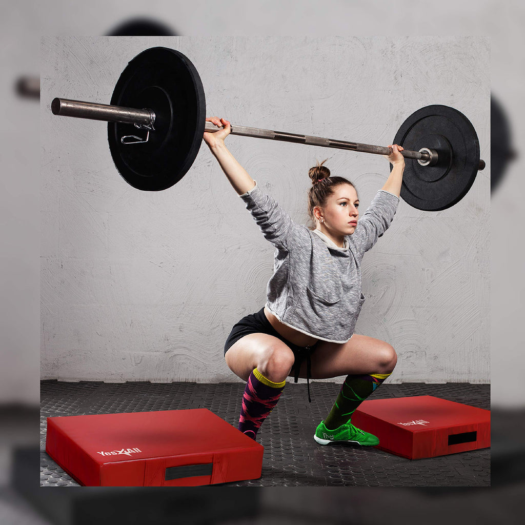 Yes4All 6 Inches Silencer Drop Padsweightlifting Drop Pads - Red