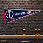 Rico Industries Nba Basketball Washington Wizards Personalized - Custom 12'' X 30'' Soft Felt Pennant - Ez To Hang