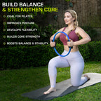 Prosourcefit Pilates Resistance Ring 14 Dual Grip Handles For Toning And Fitness-Blue