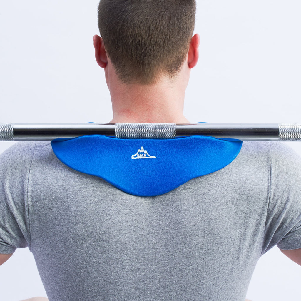 Black Mountain Products Professional Stabilizing Squat Pad For Weight Lifting Bar, Blue
